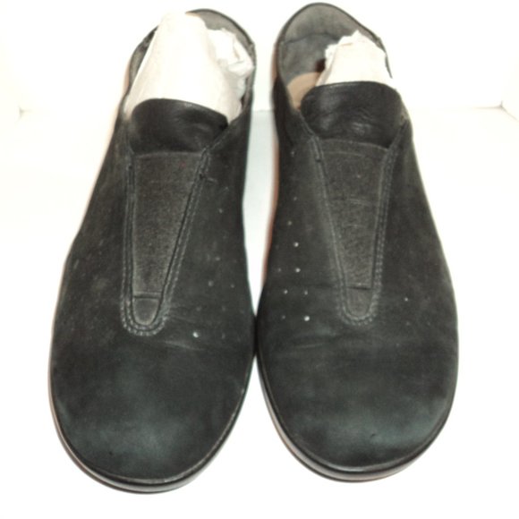 Clarks Women's Size 11 Shoes Loafers Black Suede Slip On - Picture 7 of 10